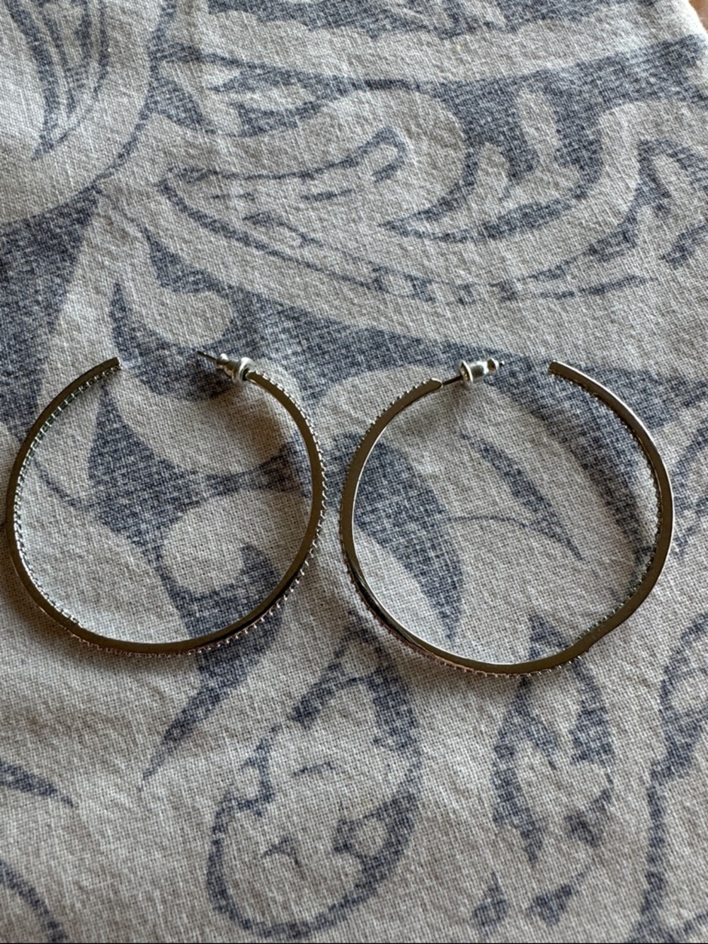 Elegant Silver Hoop Earrings - Women Jewelry